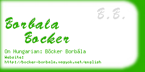 borbala bocker business card
